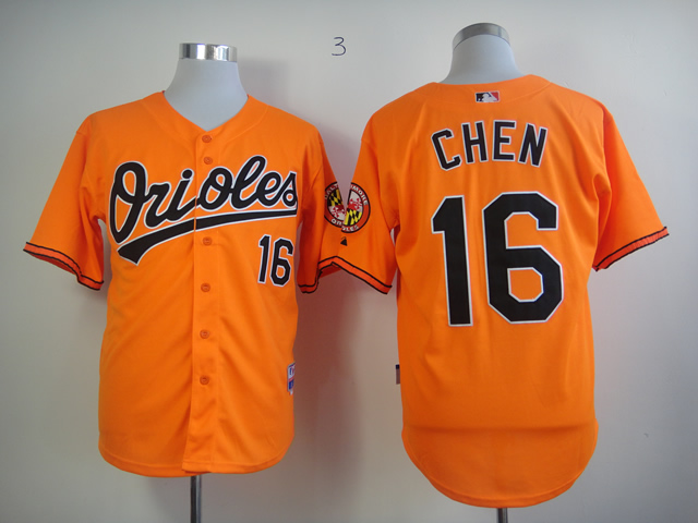 Men Baltimore Orioles #16 Chen Orange MLB Jerseys